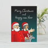 Carte de Noël du Père Noël (Debout devant)