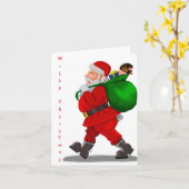 Carte de Noël du Père Noël (Fleur jaune)