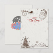 🎅 Carte de Noël du Père Noël (Devant / Derrière)