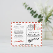 Carte de Noël du Père Noël (Debout devant)