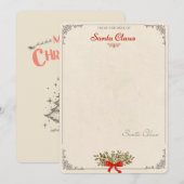 🎅 Carte de Noël du Père Noël (Devant / Derrière)