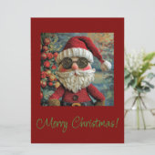 Carte de Noël du Père Noël (Debout devant)