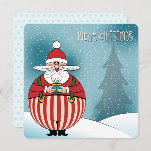 Carte de Noël du Père Noël (Devant / Derrière)