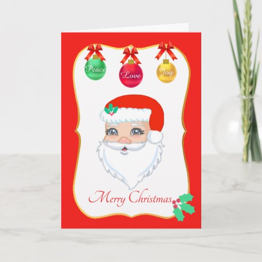 Carte de Noël du Père Noël (Devant)