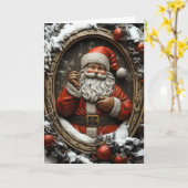 Carte de Noël du Père Noël (Fleur jaune)