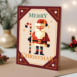 Carte de Noël du Père Noël avec Sucre de canne