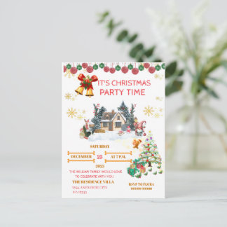 Carte de Noël du Père Noël Cozy