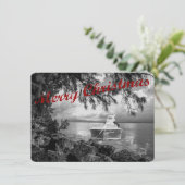 Carte de Noël du père noël de canotage (Debout devant)