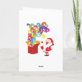 Carte de Noël du Père Noël et boîte cadeau (Dos)