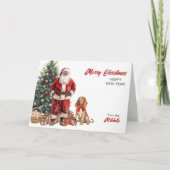 Carte de Noël du Père Noël et du sang (Devant)