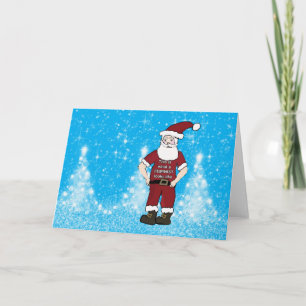 Carte de Noël du Père Noël féministe
