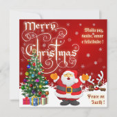 Carte de Noël du Père Noël Joyeux (Devant)