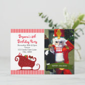 Carte de Noël du Père Noël Red Sleigh (Debout devant)