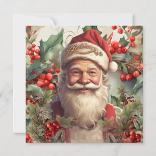 Carte de Noël du Père Noël Saint Nicolas
