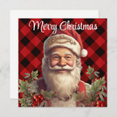 Carte de Noël du Père Noël Saint Nicolas (Devant / Derrière)