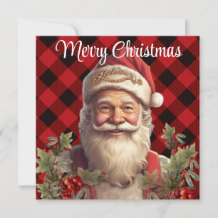 Carte de Noël du Père Noël Saint Nicolas