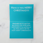 Carte de Noël du Père Noël sur College Lane (Intérieur)