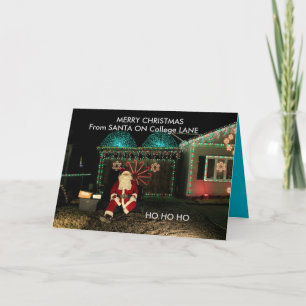 Carte de Noël du Père Noël sur College Lane