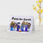 Carte de Noël du policier et des hippies (Fleur jaune)