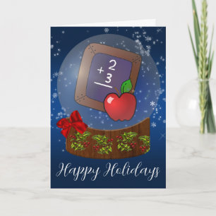 carte de Noël du professeur d'école