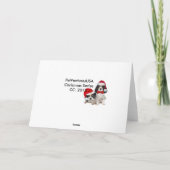 Carte de Noël du roi Cavalier Charles Spaniel (Dos)