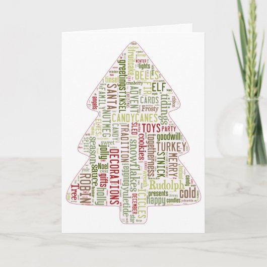 Carte de Noël du sapin moderne (Devant)