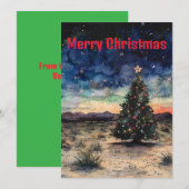 Carte de Noël du sud-ouest américain (Devant / Derrière)