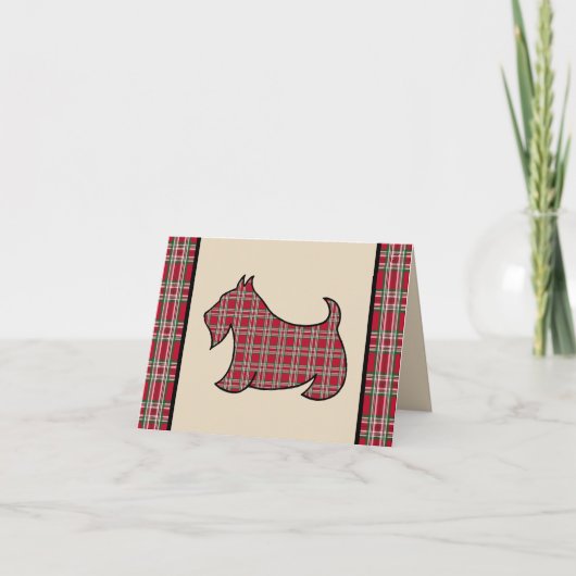 Carte de Noël du Terrier Écossais (Devant)