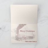 Carte de Noël du train de neige (Intérieur)