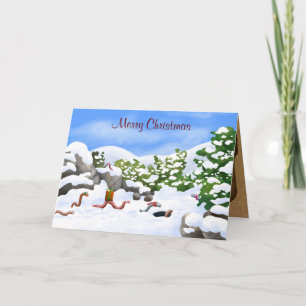 carte de Noël du ver