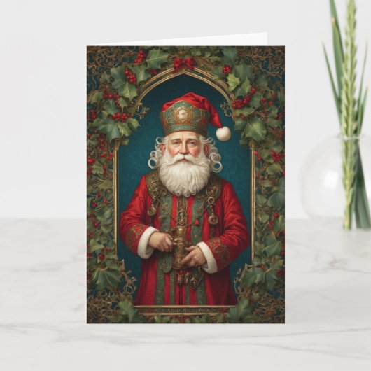 Carte de Noël du Vieux St. Nick de l'époque victor (Devant)