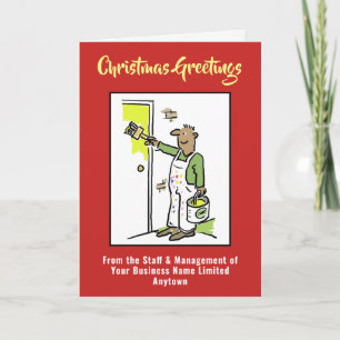 Carte de Noël d'une entreprise de peinture et déco