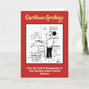 Carte de Noël d'une entreprise d'entretien de prop