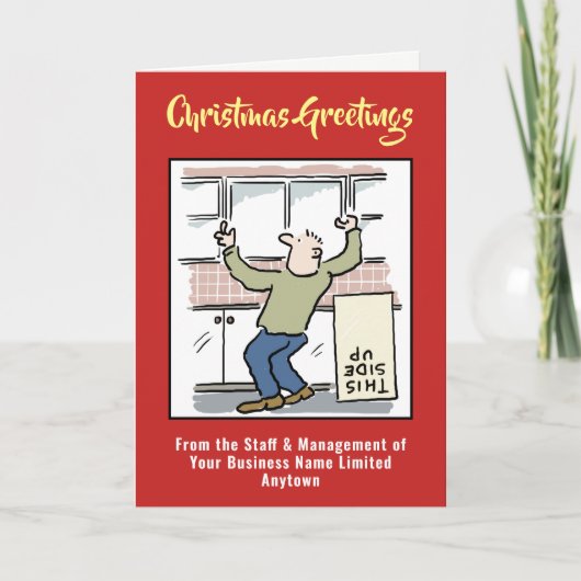Carte de Noël d'une entreprise d'installation de c (Devant)