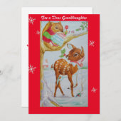 Carte de Noël d'une petite-fille (Devant / Derrière)