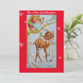 Carte de Noël d'une petite-fille (Debout devant)