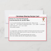 Carte de Noël Easy Beef Stroganoff Recipe Sharing (Dos)