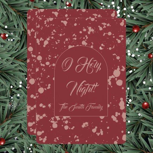 Carte de Noël éclaboussée