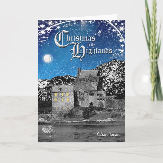 Carte de Noël écossaise de montagnes (Devant)