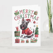 Carte de Noël écossaise Terrier (Devant)