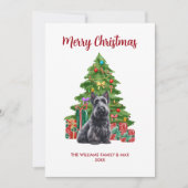 Carte de Noël écossaise Terrier (Devant)