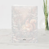 Carte de Noël écureuil fou de Noël (Dos)