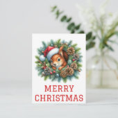 Carte de Noël Écureuil Mignon (Debout devant)
