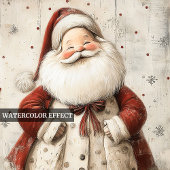 Carte de Noël éditable aquarelle rouge et blanc Sa