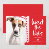 Carte de Noël Editable Color pour animaux de compa (Devant / Derrière)