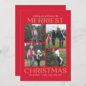 Carte de Noël éditable couleur collage propre et s (Devant / Derrière)