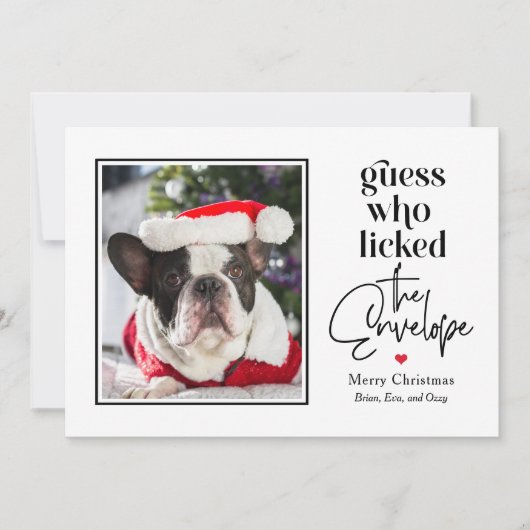 Carte de Noël EDITABLE COULEUR pour animaux utiles (Devant)