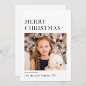 carte de Noël éditoriale minimaliste simple (Devant / Derrière)