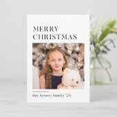 carte de Noël éditoriale minimaliste simple (Debout devant)