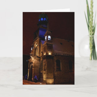 Carte de Noël - Église de Montréal la nuit
